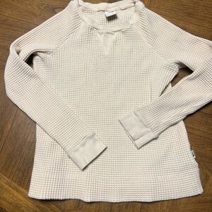 North Face Cream Textured Long Sleeve Sweater